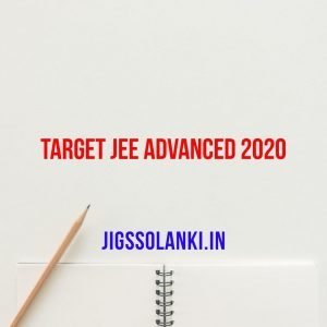 Target JEE Advanced 2020