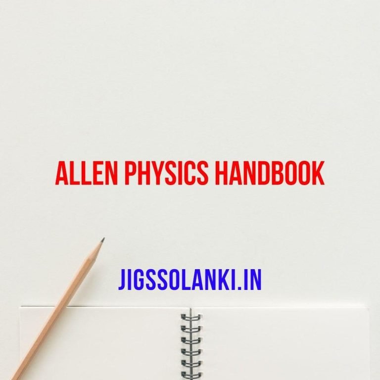 allen physics handbook for jee pdf