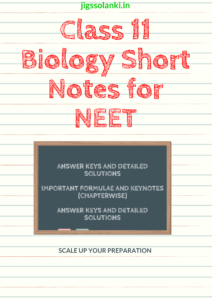 Class 11 Biology Short Notes for NEET 2024